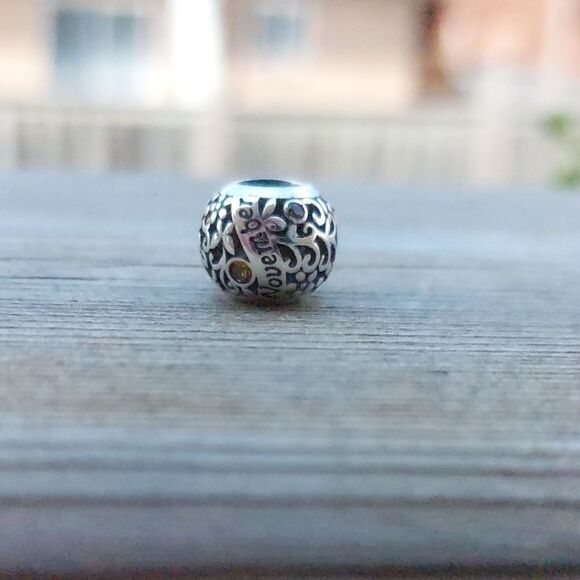 925 Silver November Birthstone Charm - Picture 4 of 5